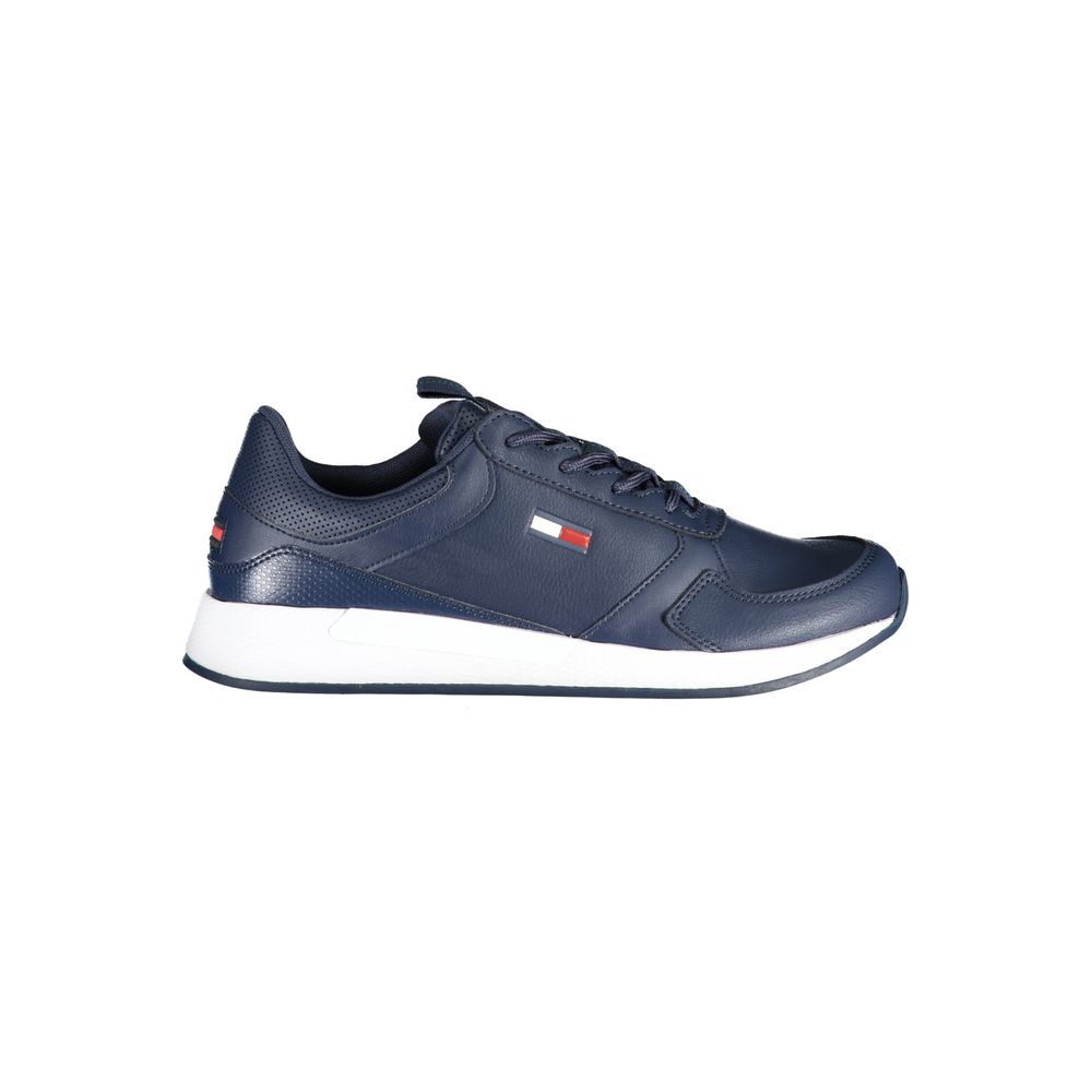 Blauwe polyethyleen herensneaker