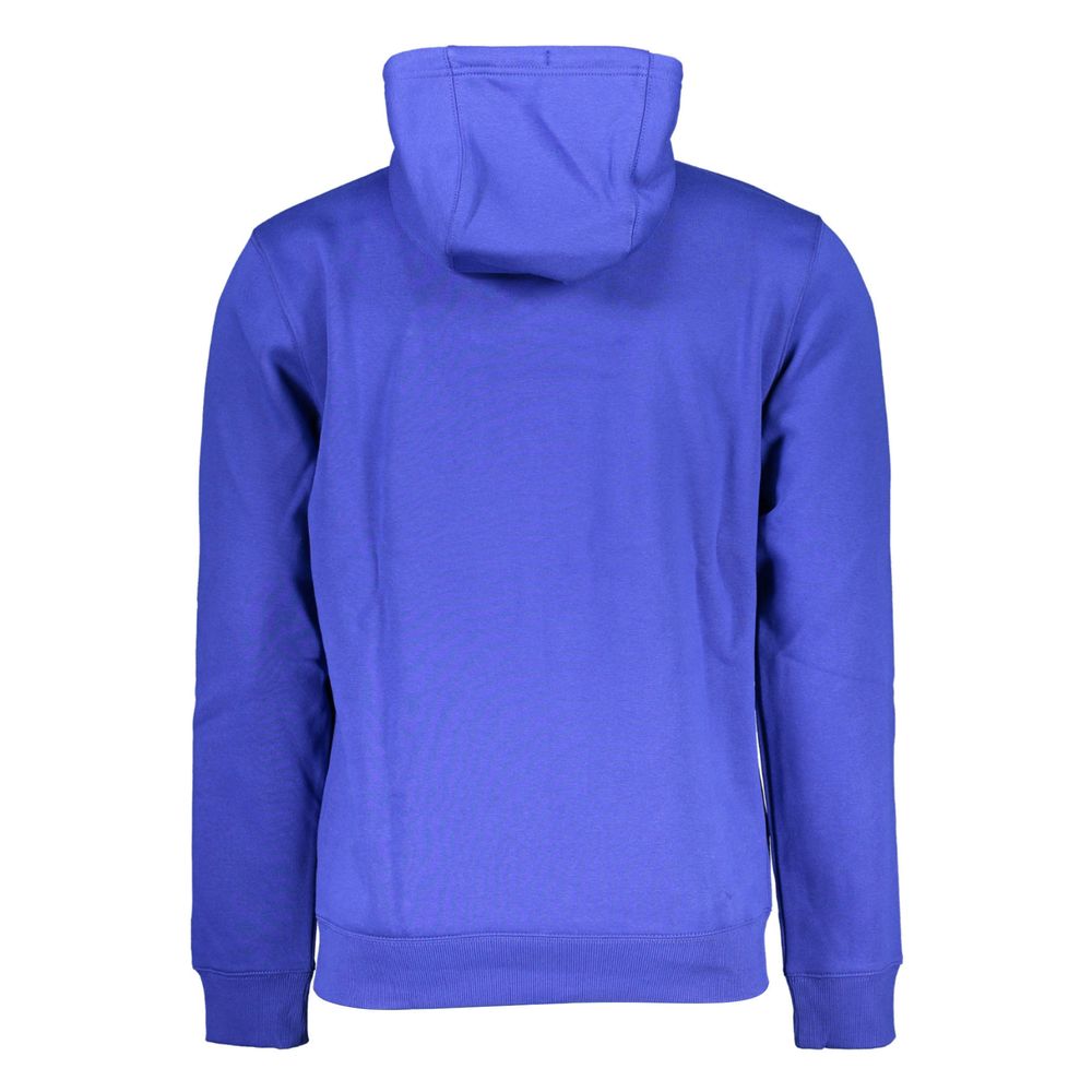 Blauwe katoenen herentrui