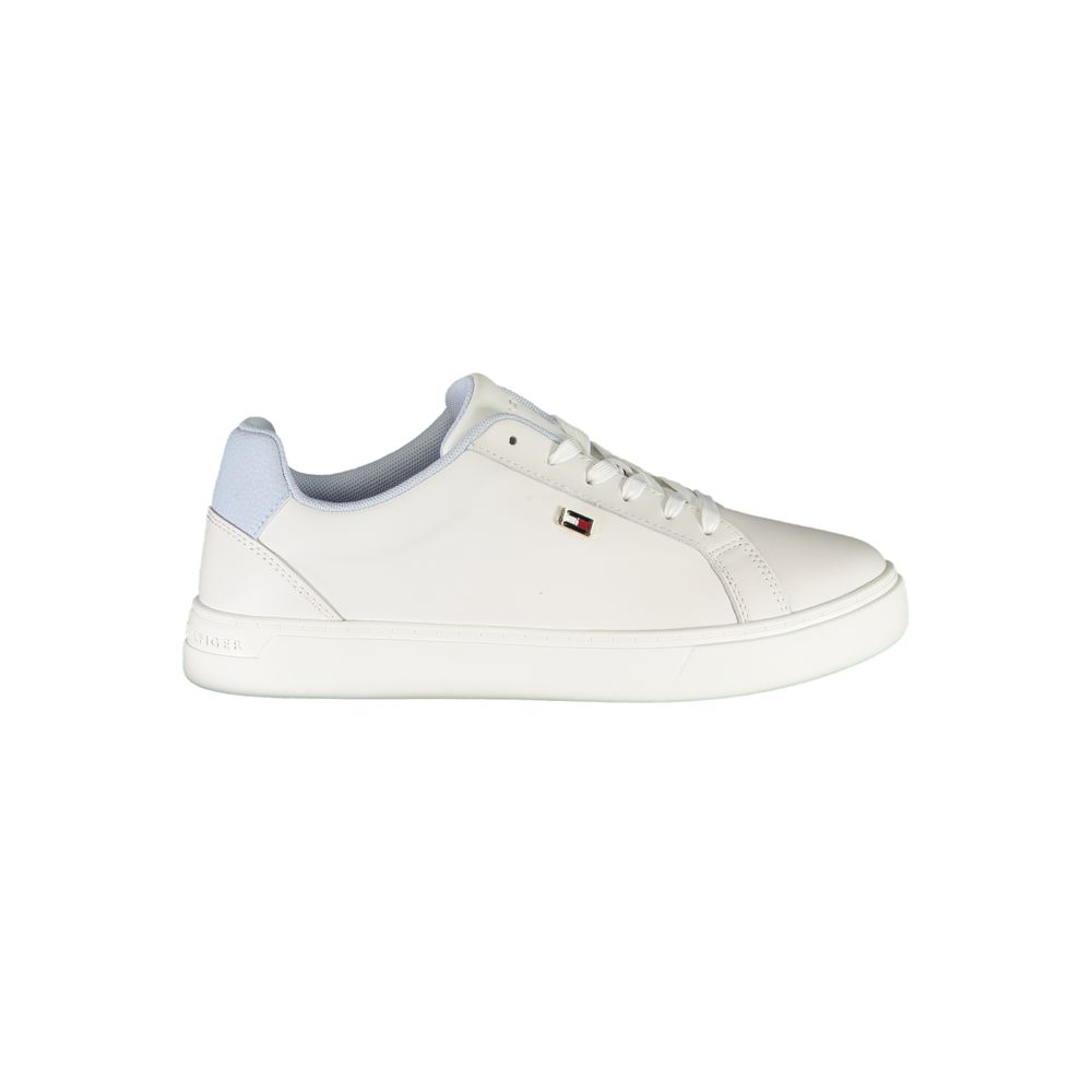 Witte polyester sneaker