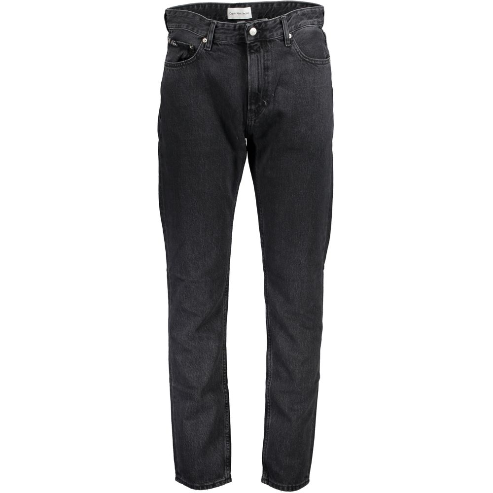 Zwarte katoenen herenjeans