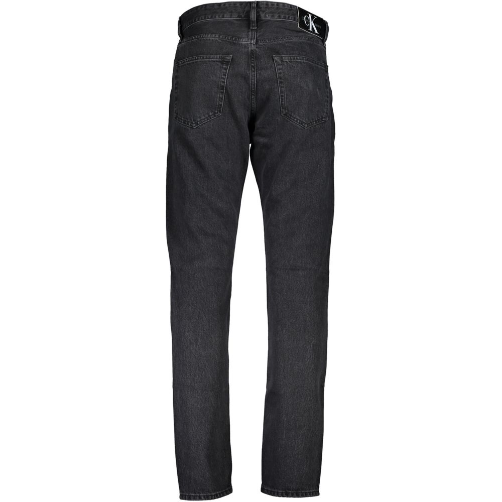 Zwarte katoenen herenjeans