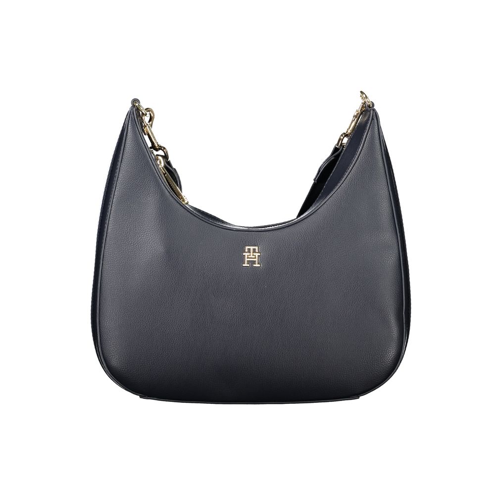 Blauwe polyester handtas