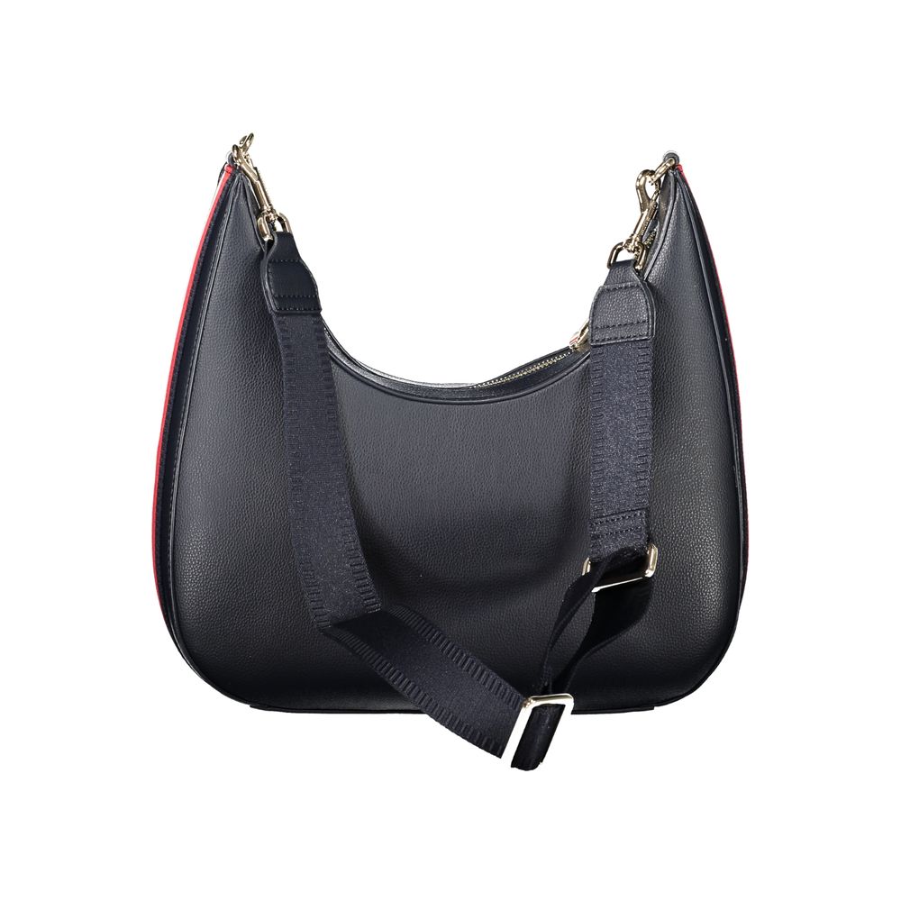 Blauwe polyester handtas