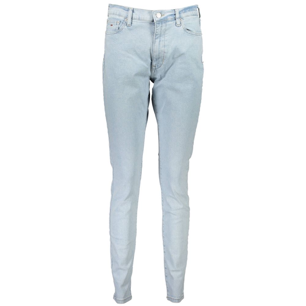 Blauwe katoenen damesjeans