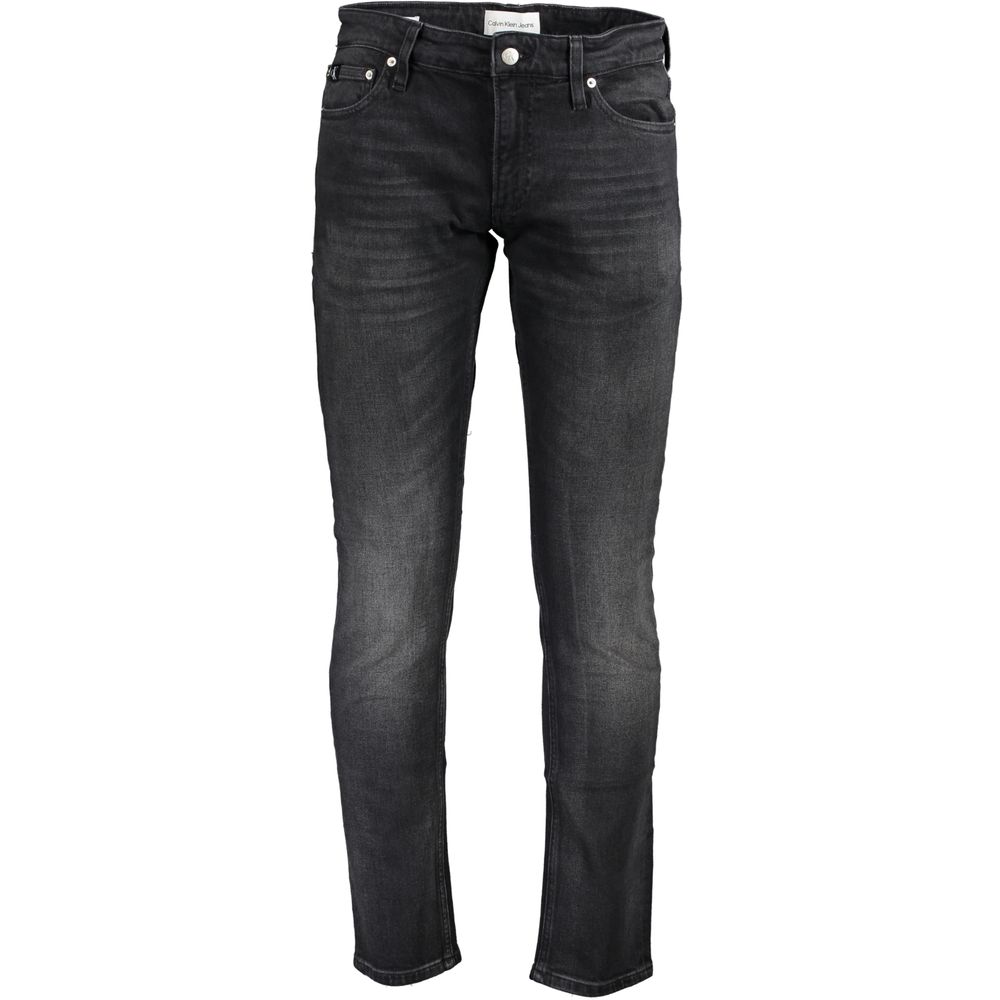 Zwarte katoenen herenjeans