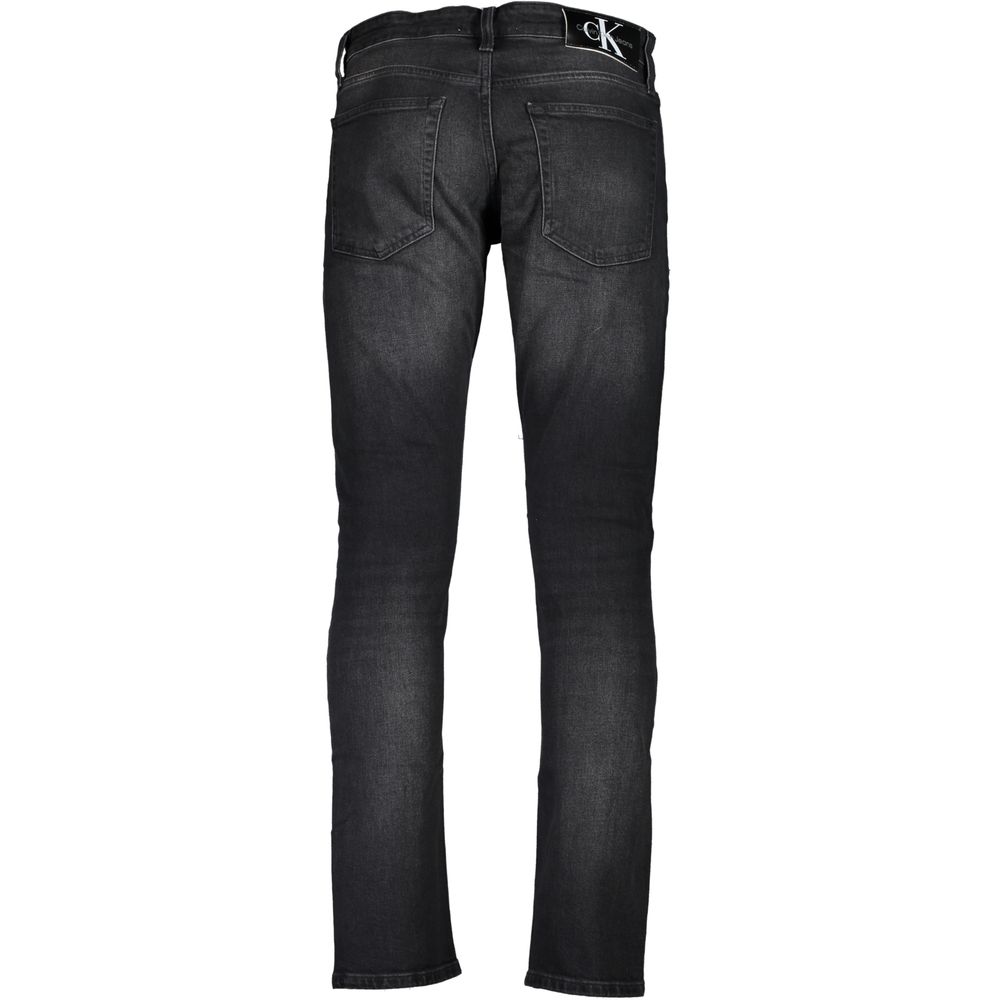 Zwarte katoenen herenjeans