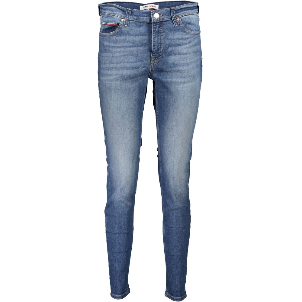 Blauwe katoenen skinny jeans voor dames