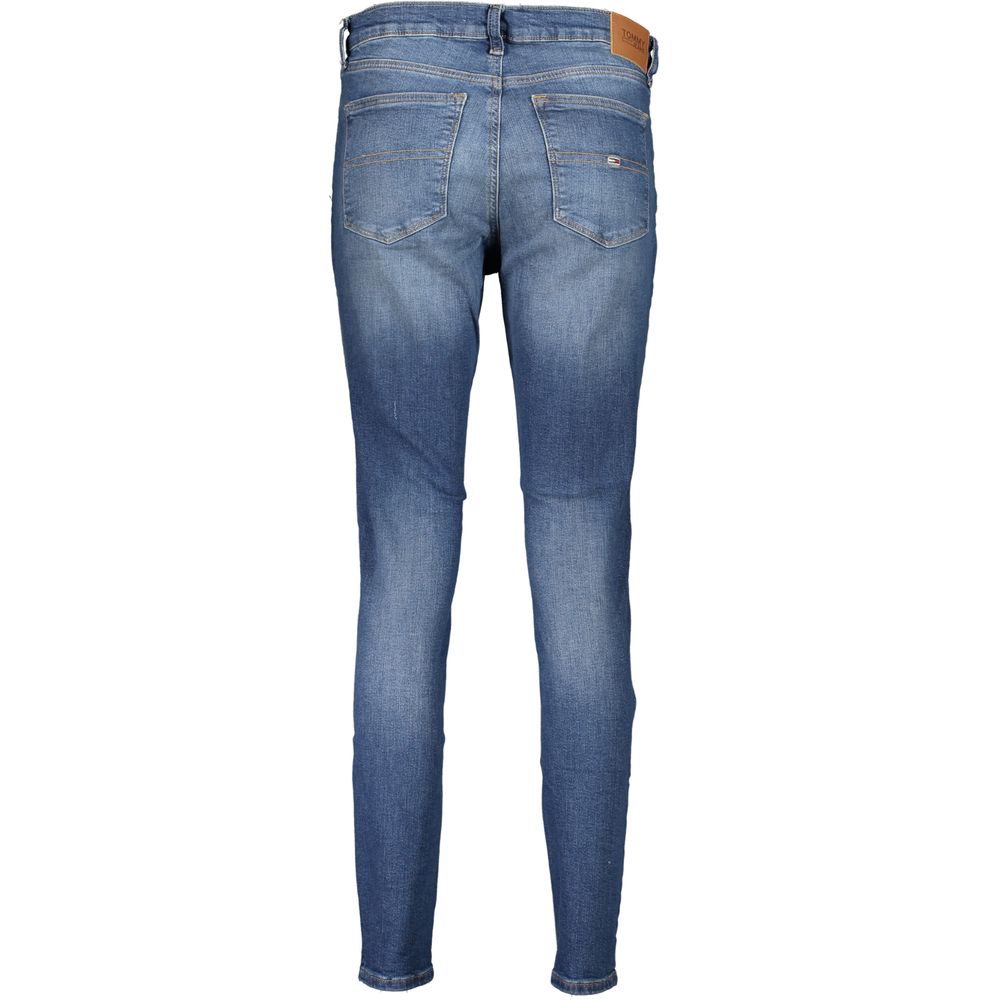 Blauwe katoenen skinny jeans voor dames