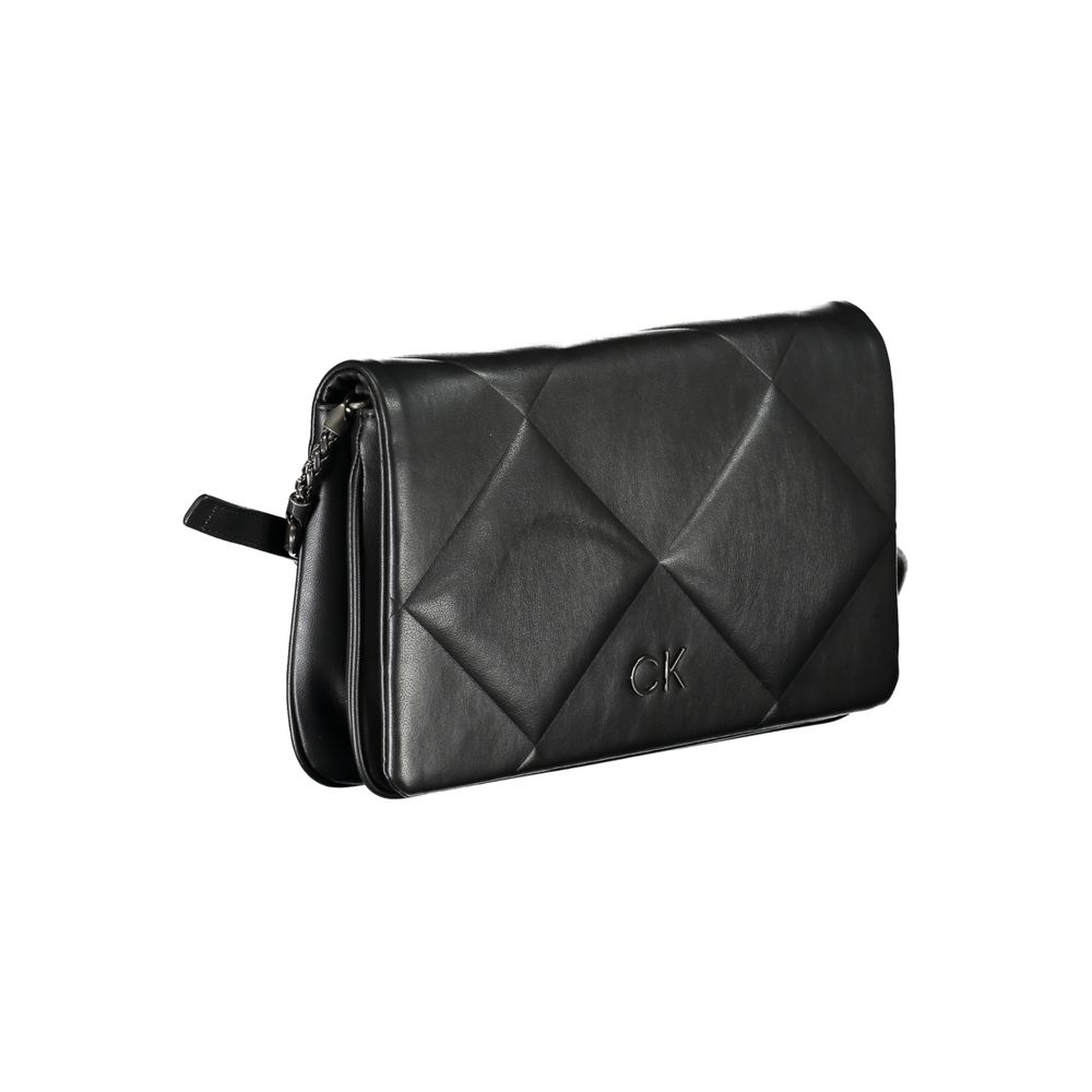 Zwarte polyester handtas
