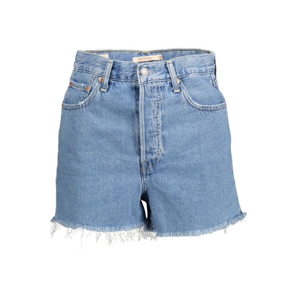 Blauwe katoenen damesshorts