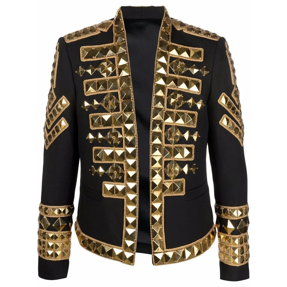 Zwarte acetaat herenblazer