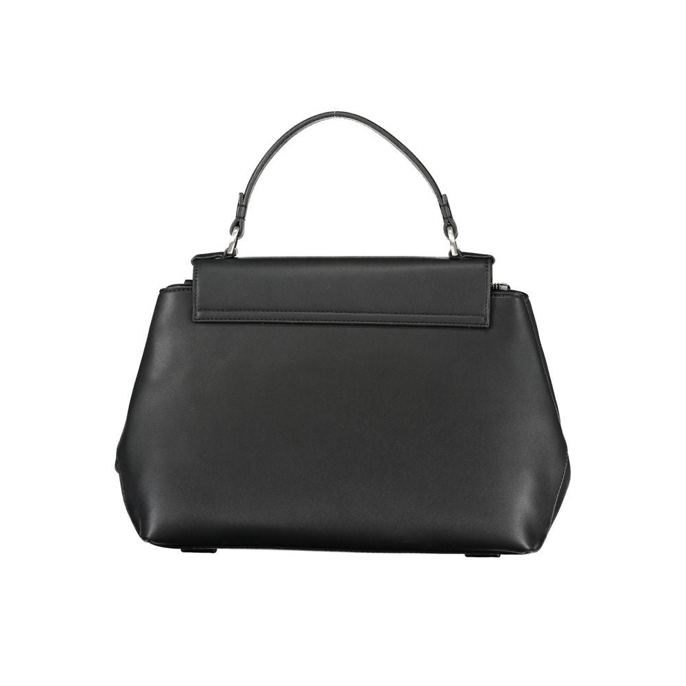 Zwarte polyester handtas