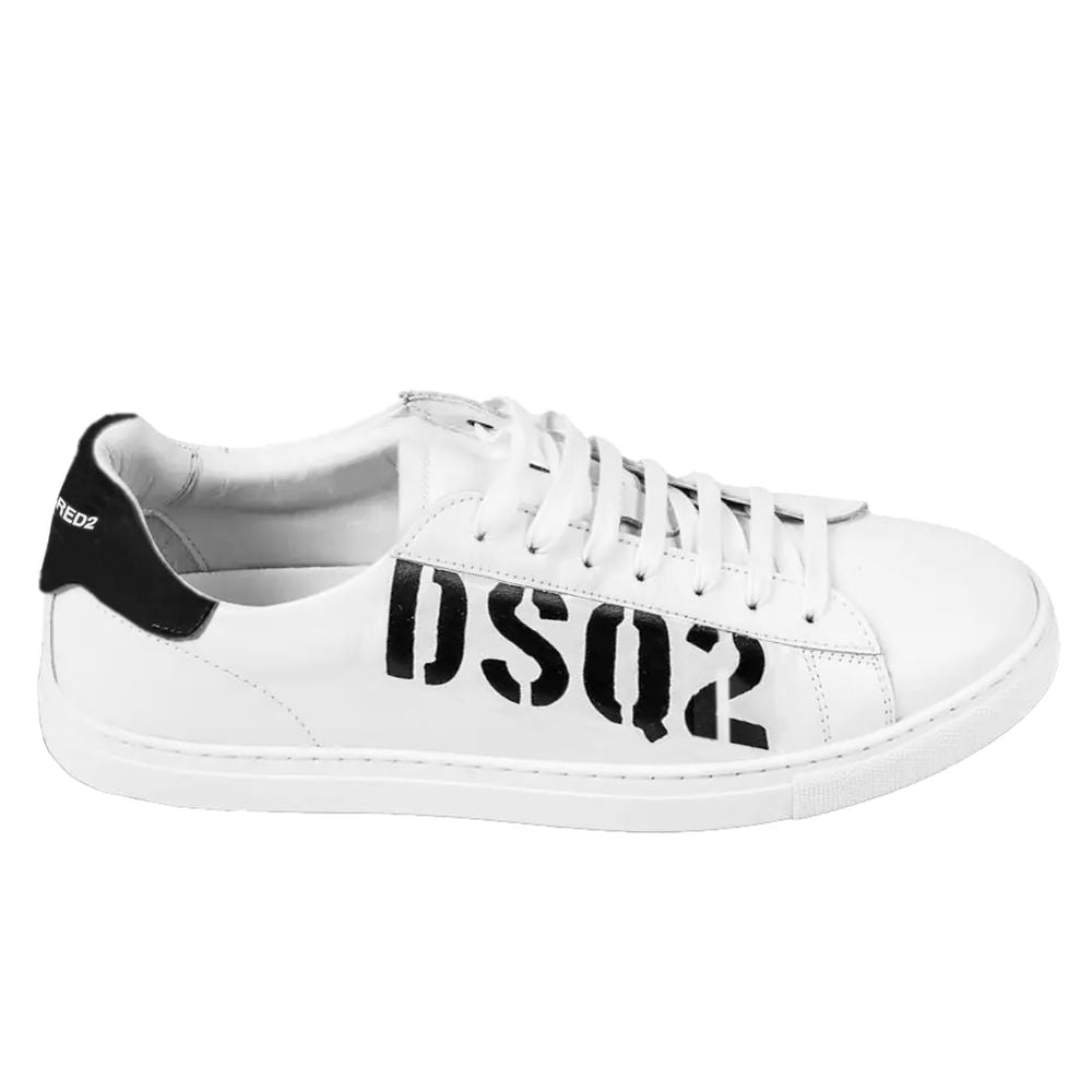Witte kalfsleren sneaker
