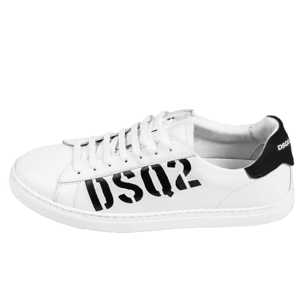 Witte kalfsleren sneaker