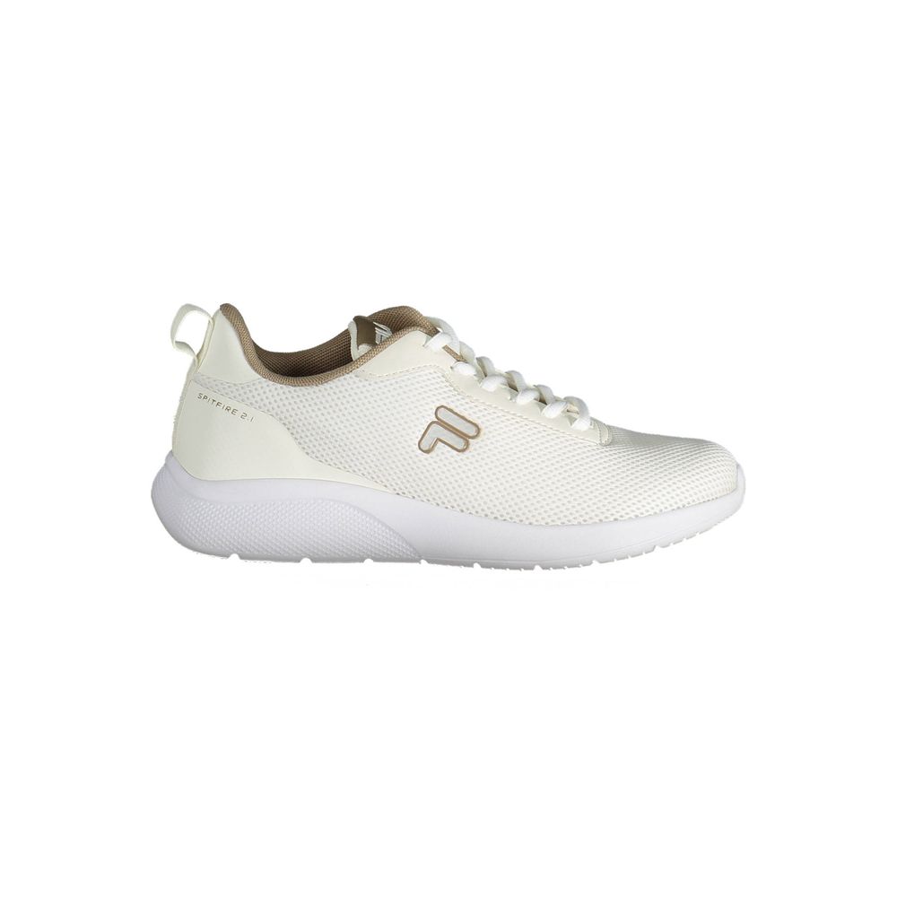 Beige synthetische damessneaker