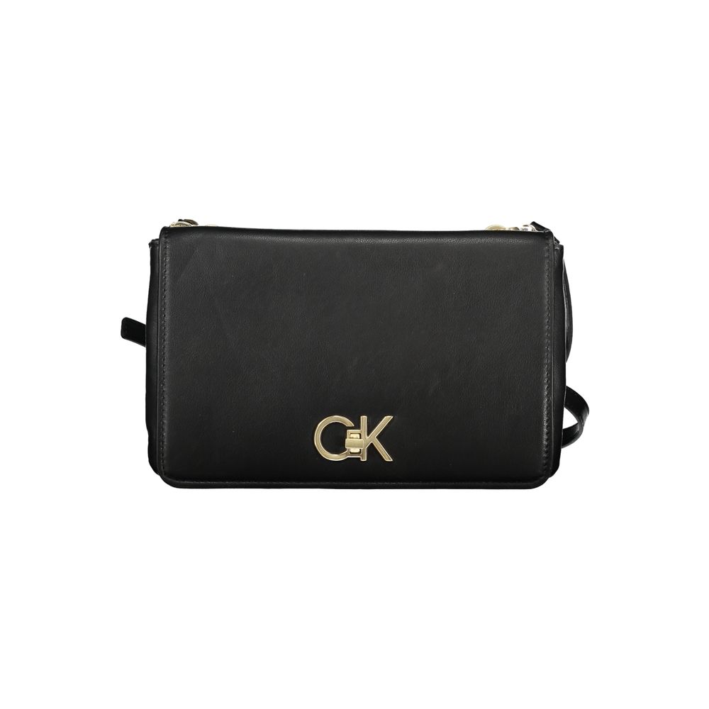 Zwarte polyester handtas