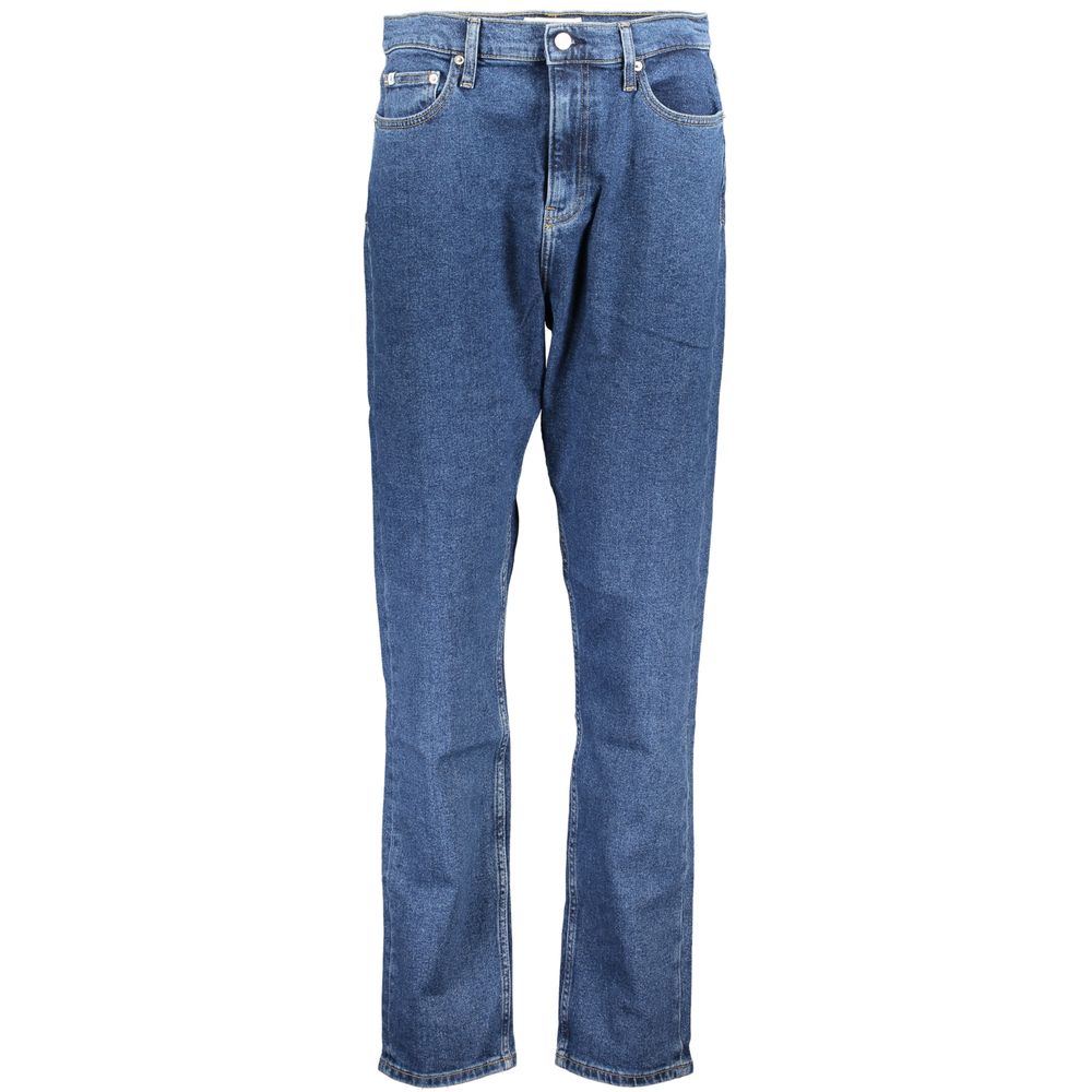 Blauwe katoenen damesjeans