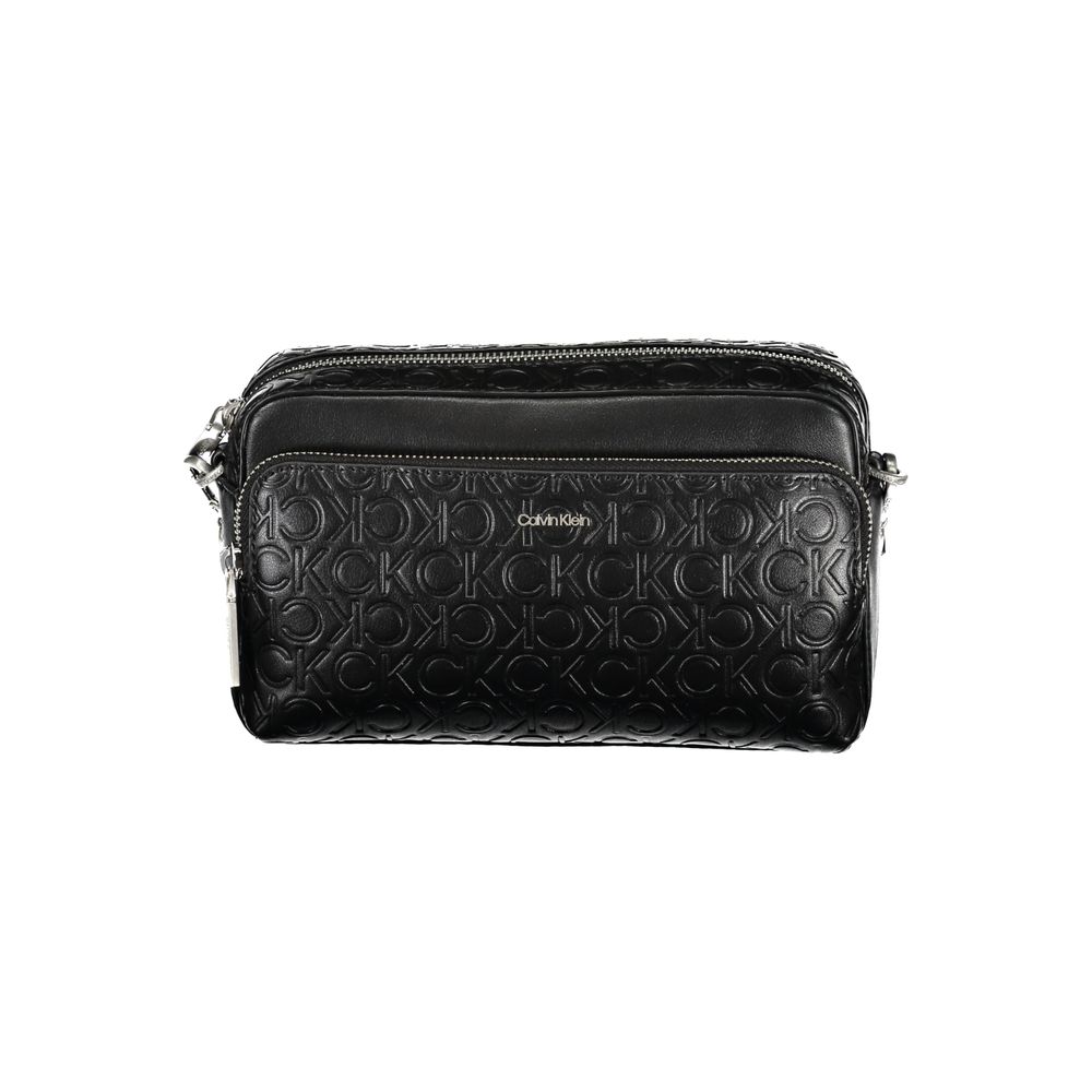Zwarte polyester handtas