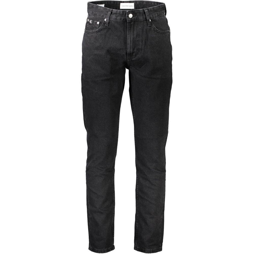 Zwarte katoenen herenjeans