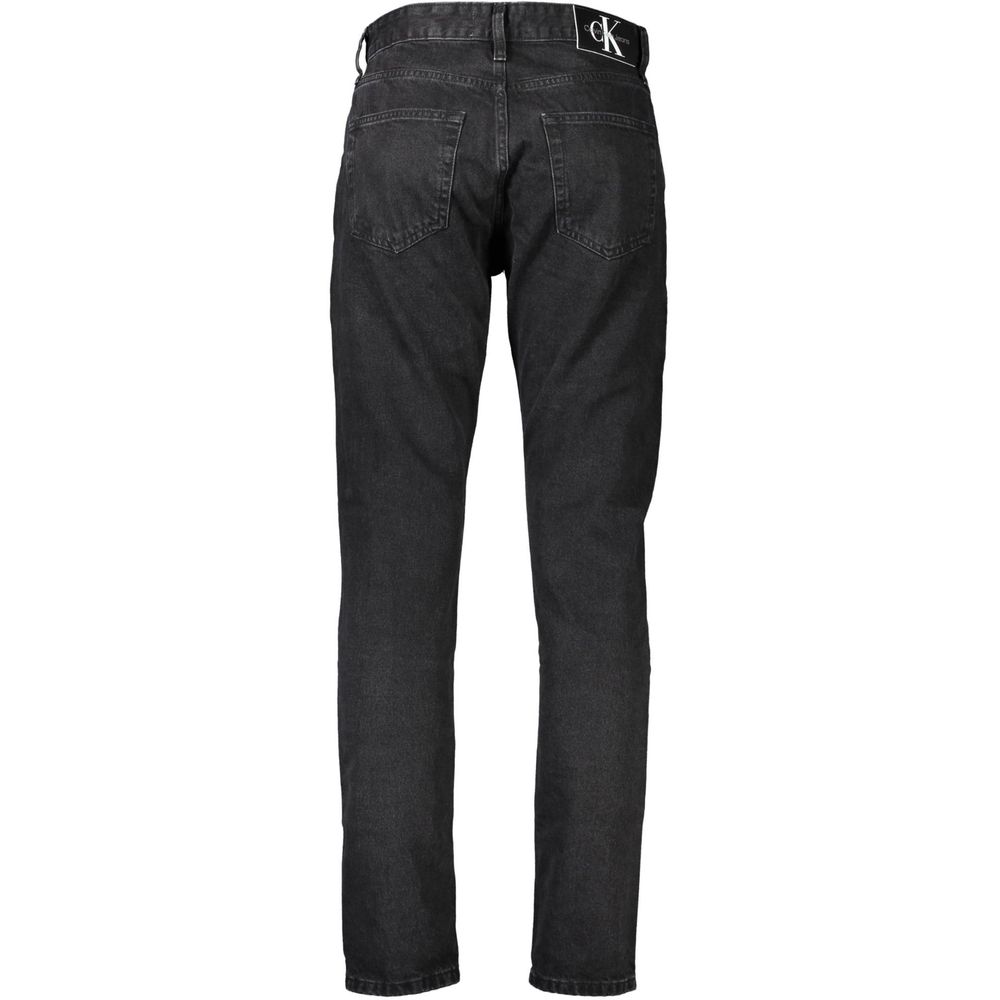 Zwarte katoenen herenjeans