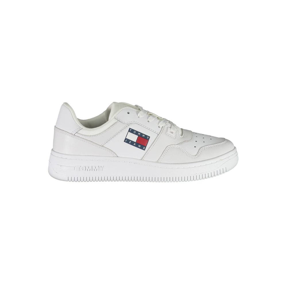 Witte damessneaker van gerecycled polyester