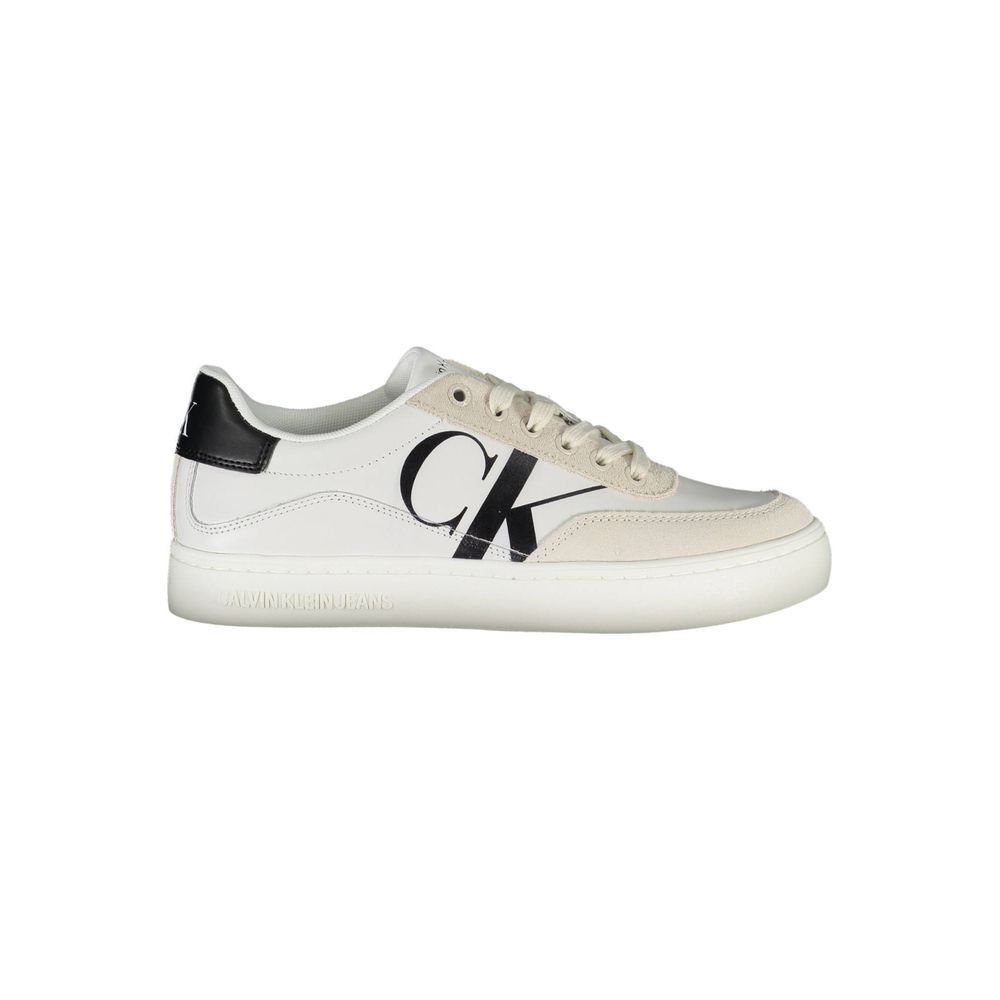 Witte polyester sneaker
