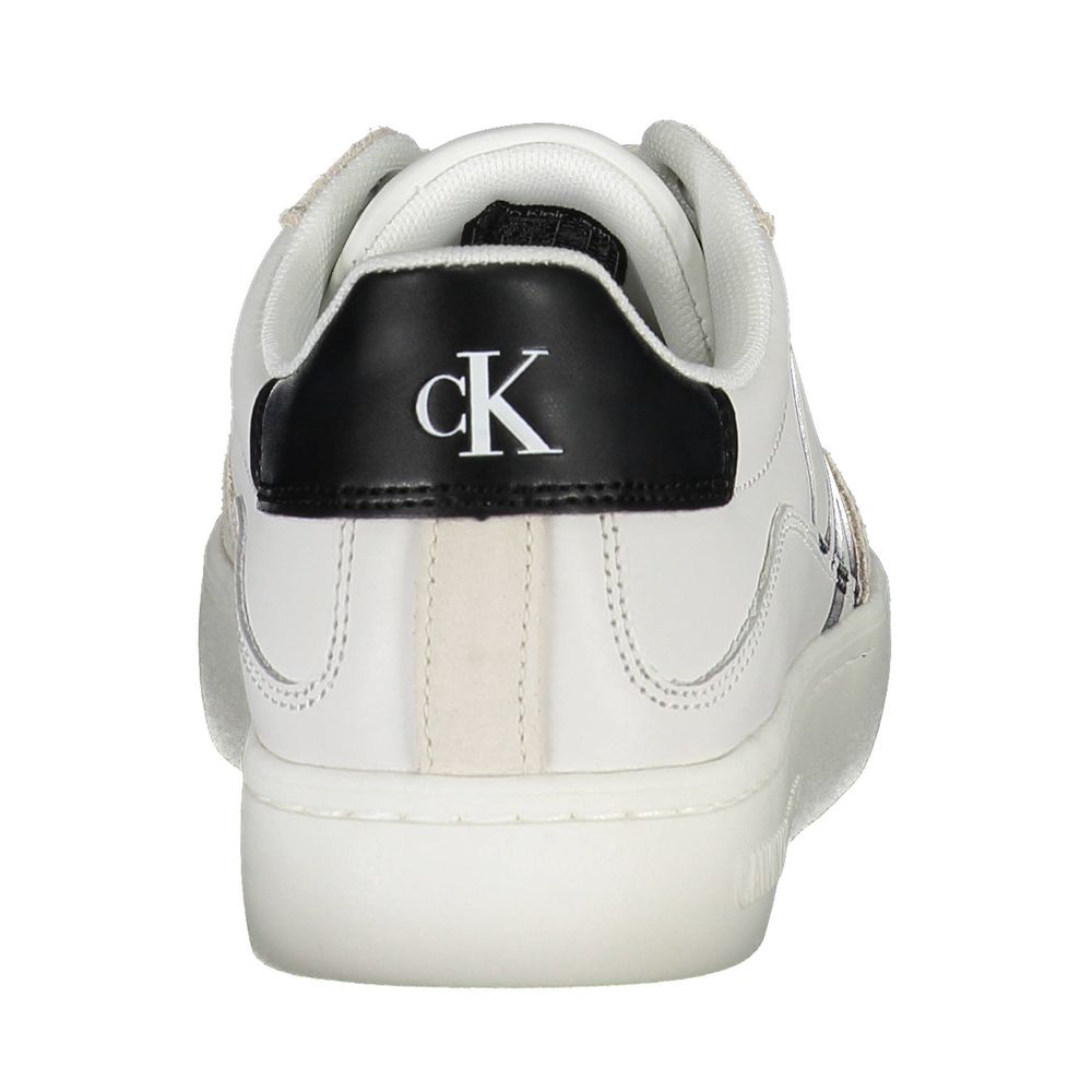 Witte polyester sneaker