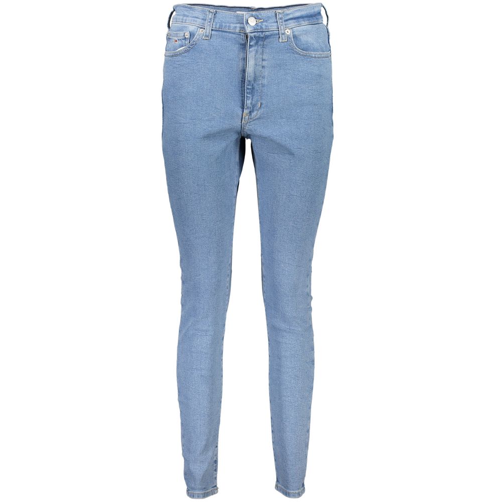 Blauwe katoenen skinny jeans voor dames