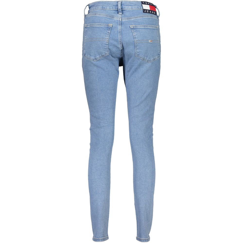 Blauwe katoenen skinny jeans voor dames
