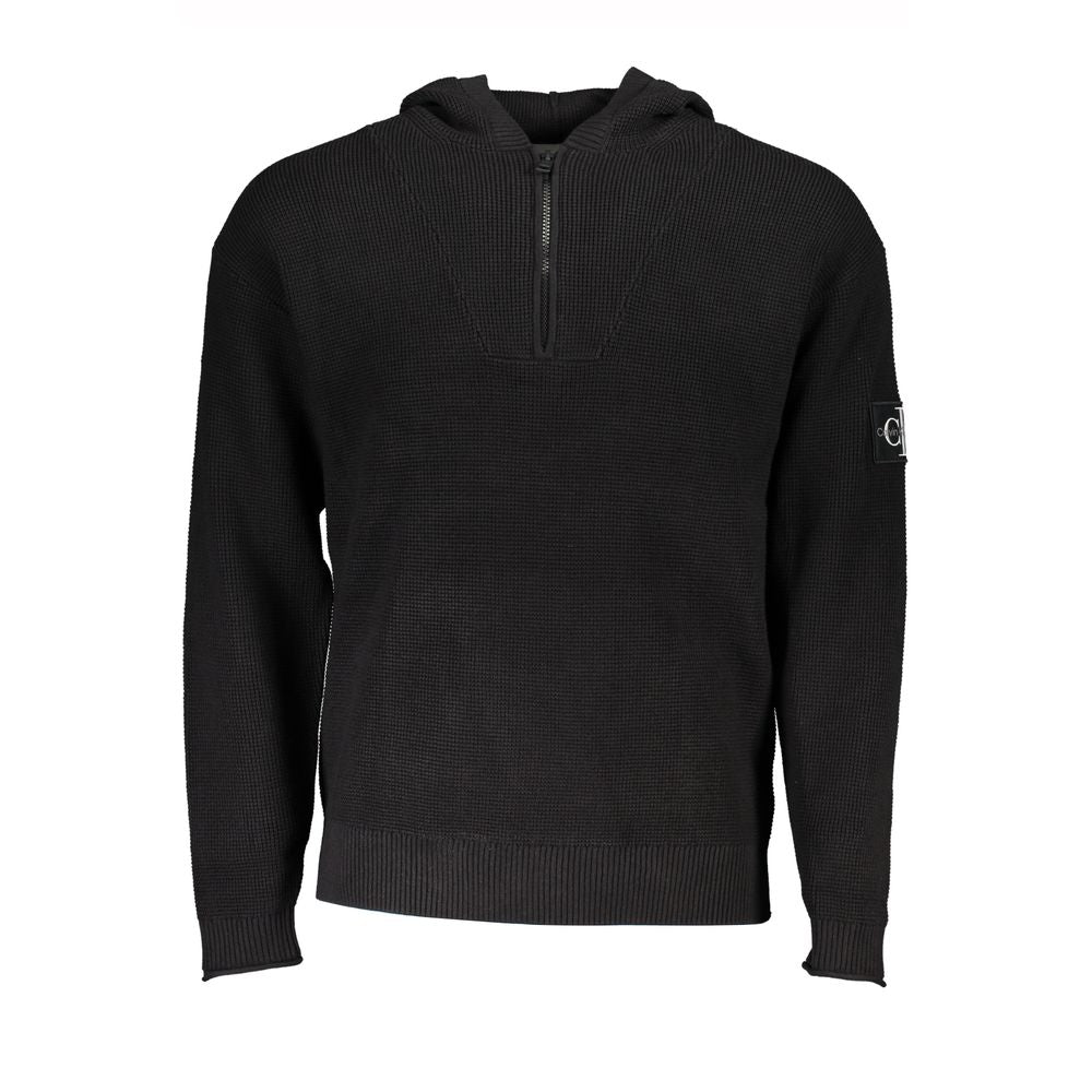 Strakke katoenen hoodie met logodetail