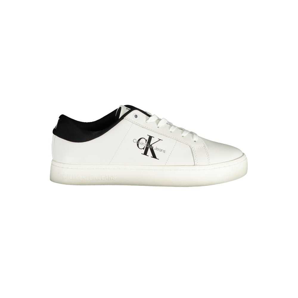 Witte polyester sneaker