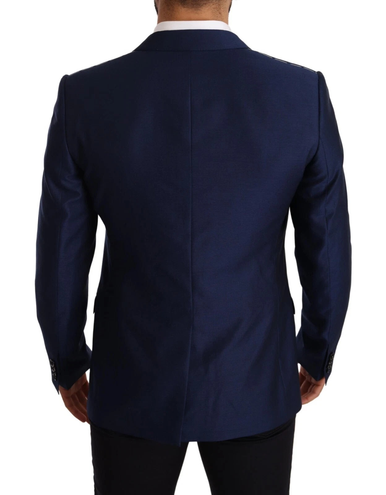 Blauwe MARTINI wollen slim fit jasblazer
