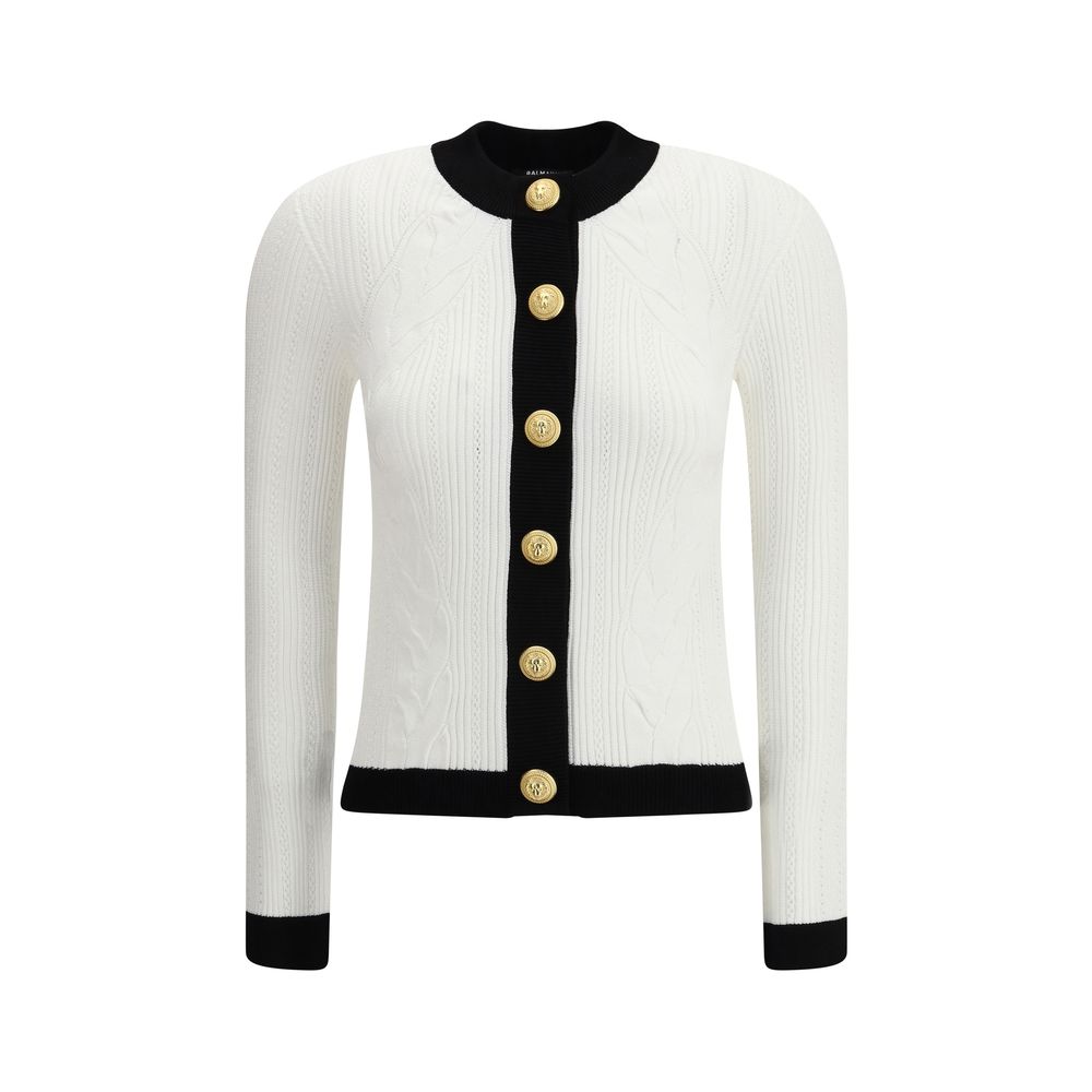 Cardigan met contrasterende afwerking