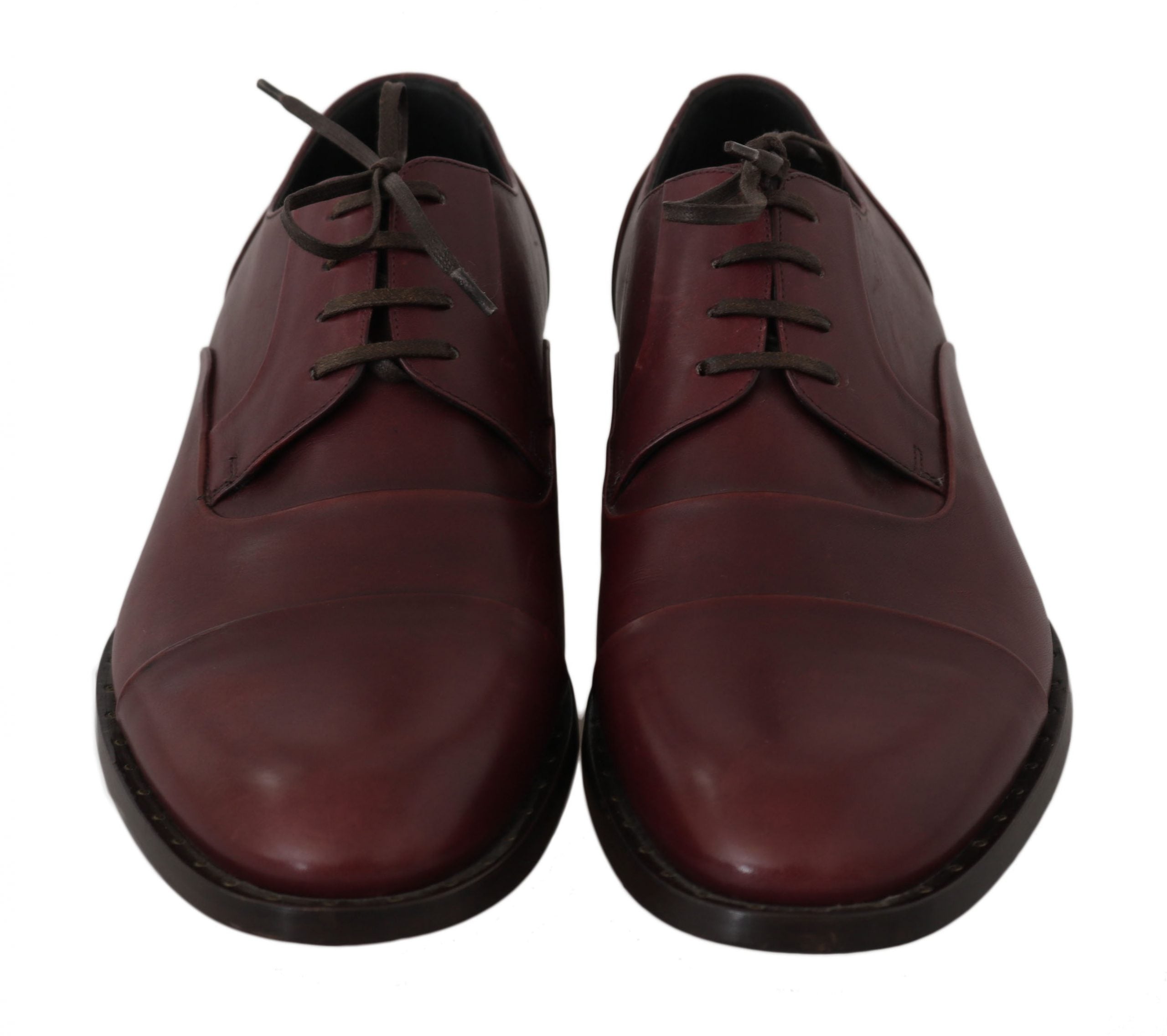 Rode Bordeaux leren Derby formele schoenen