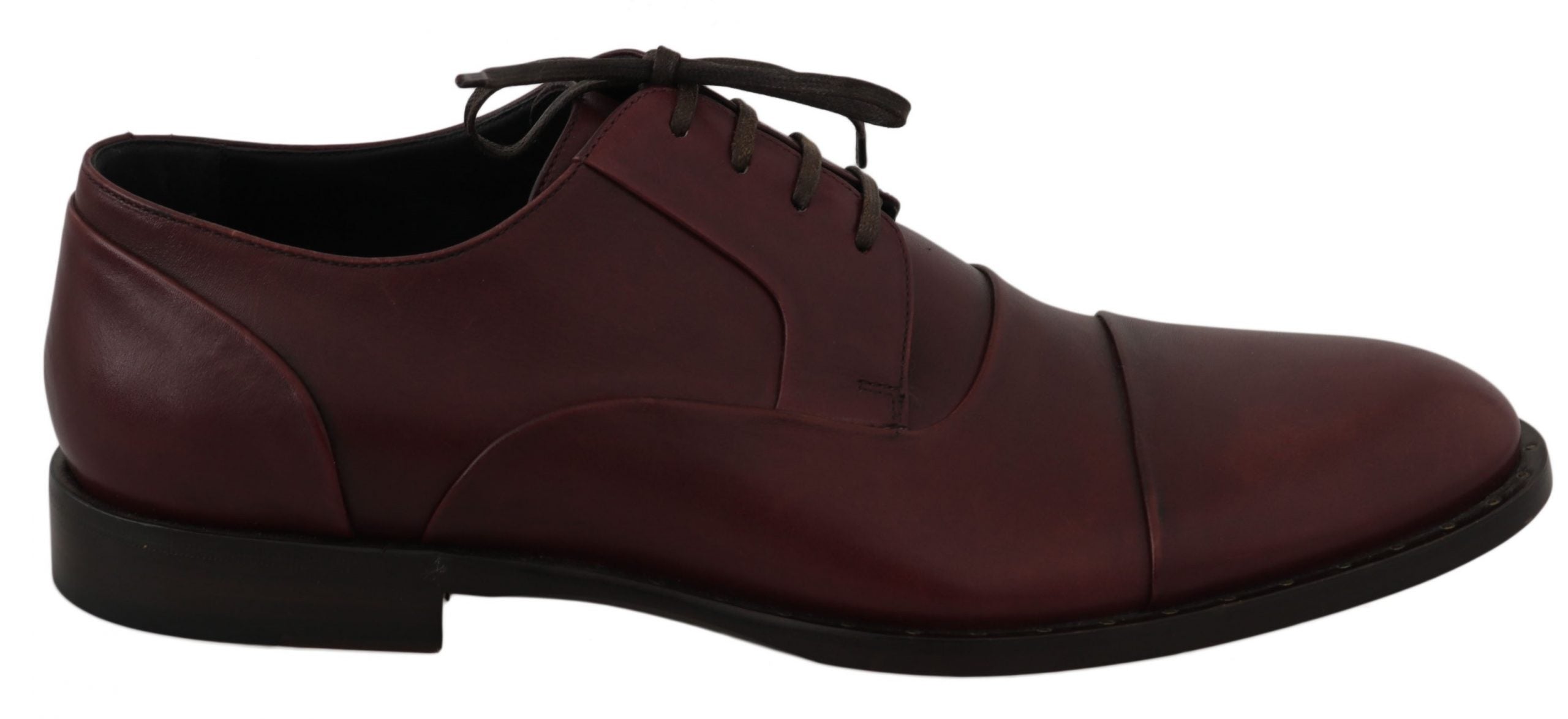 Rode Bordeaux leren Derby formele schoenen