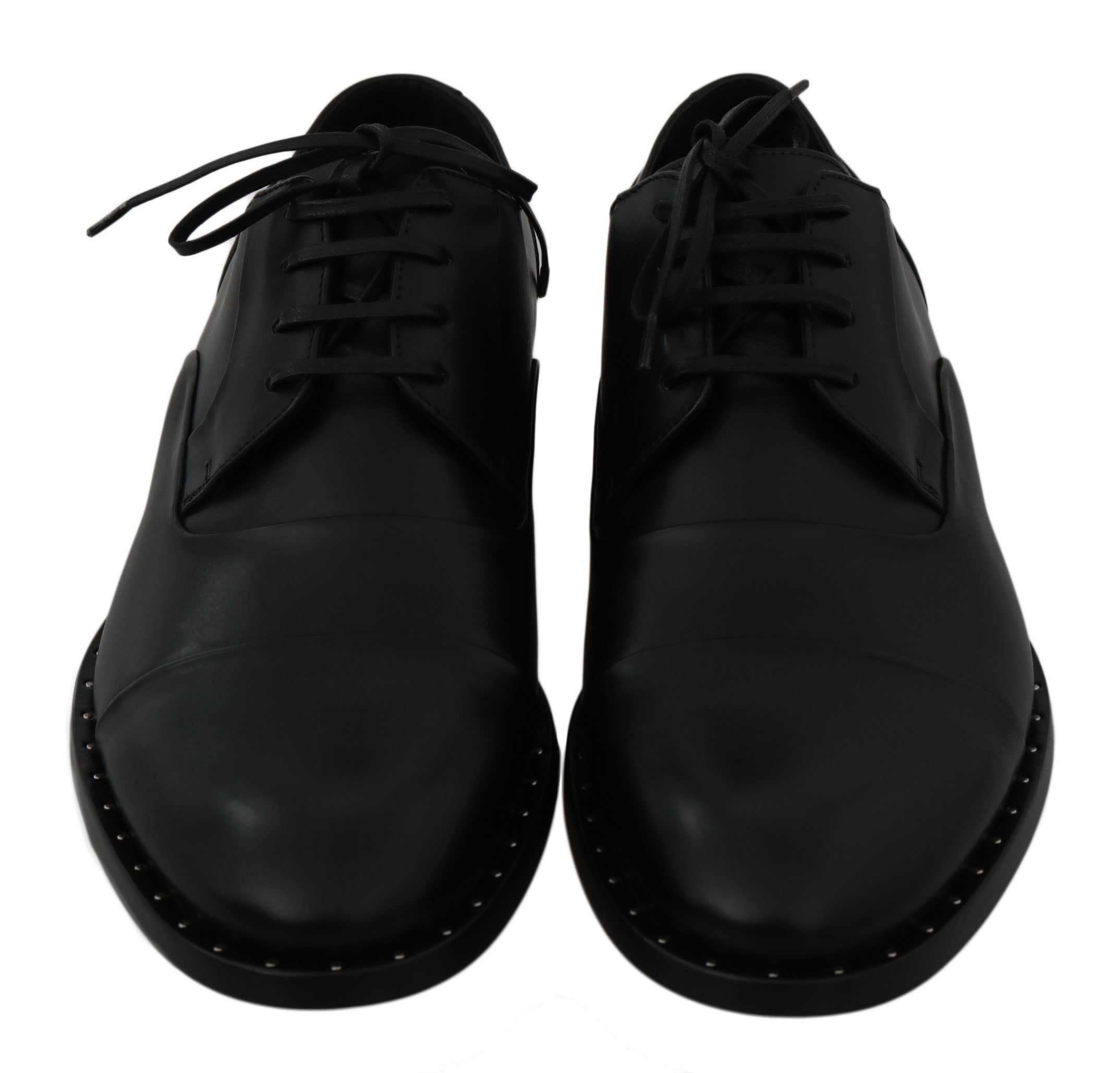 Zwarte leren derby formele schoenen