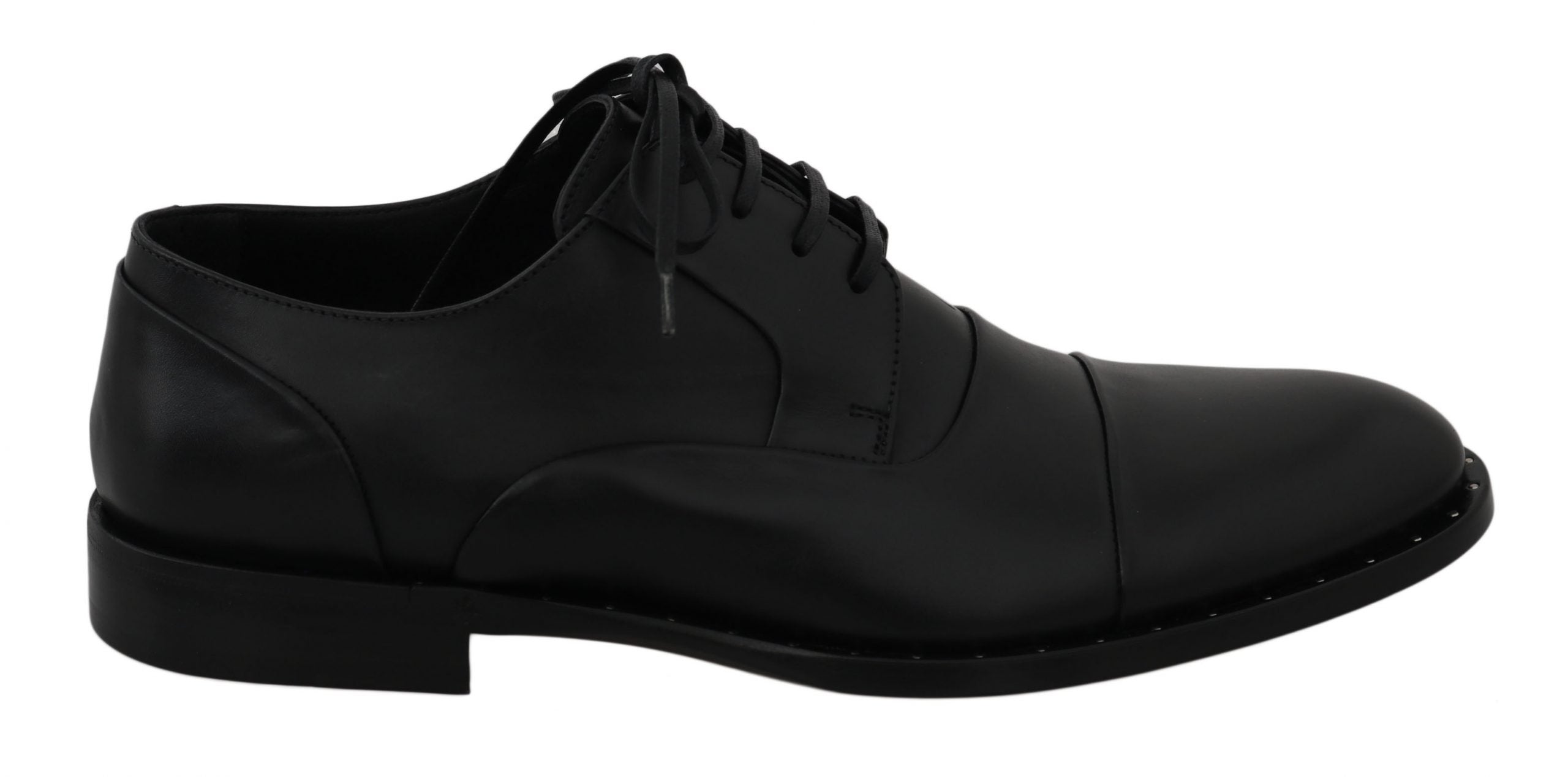 Zwarte leren derby formele schoenen