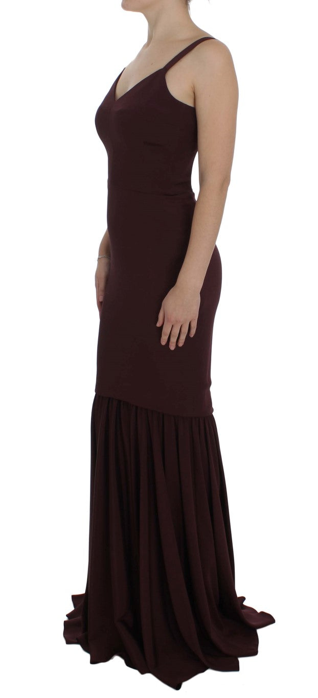 Bordeaux stretch lange manteljurk