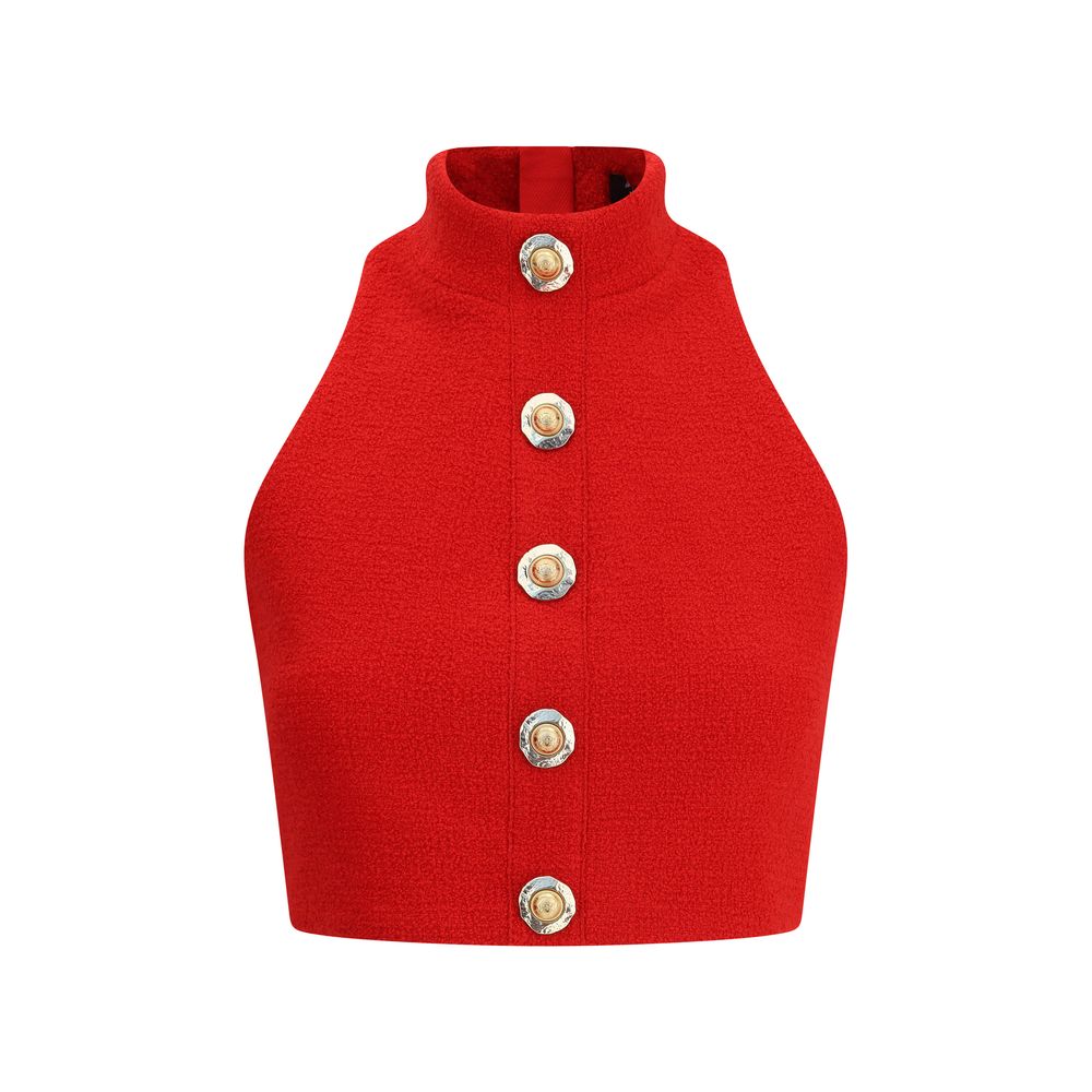 Bouclé wollen crop top