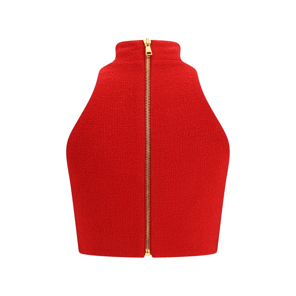 Bouclé wollen crop top