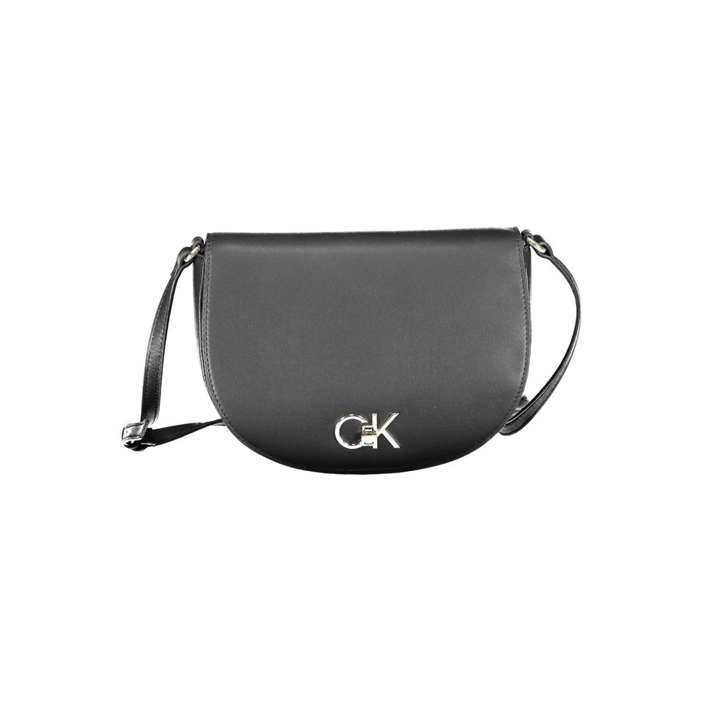 Zwarte polyester handtas