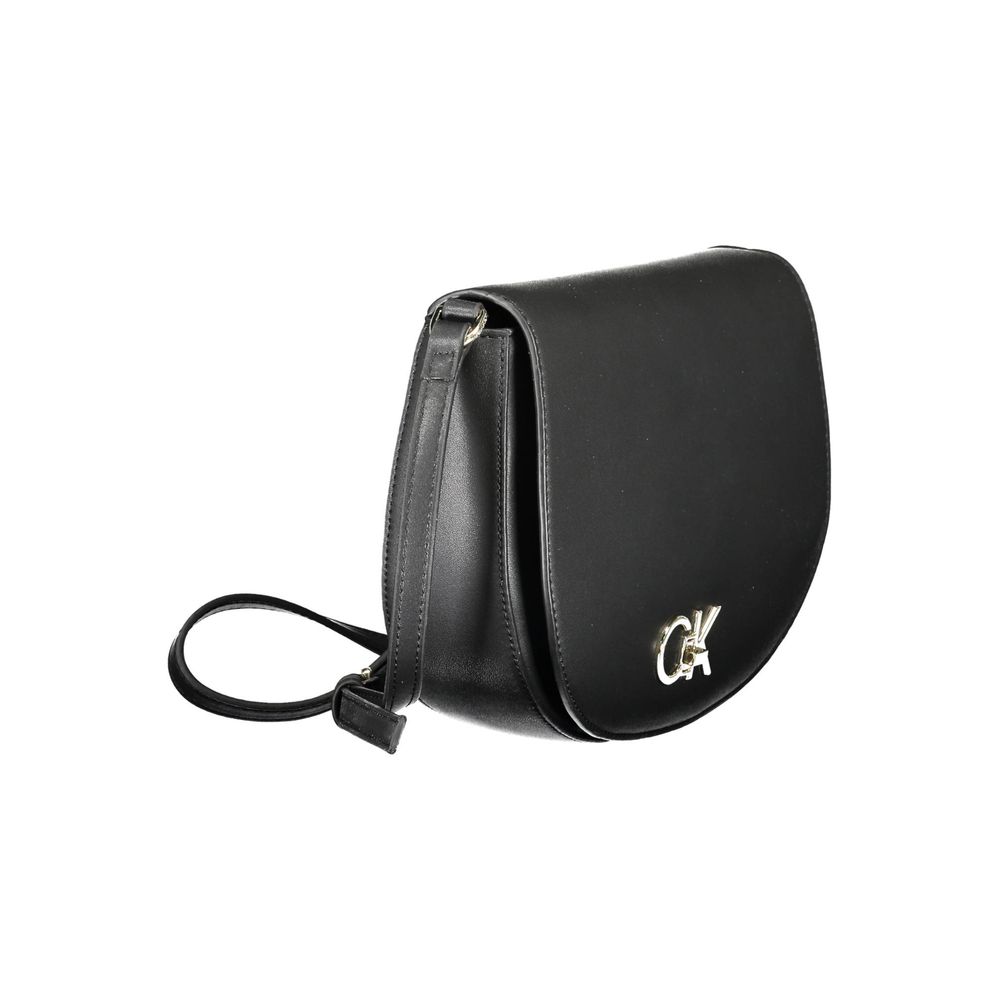 Zwarte polyester handtas