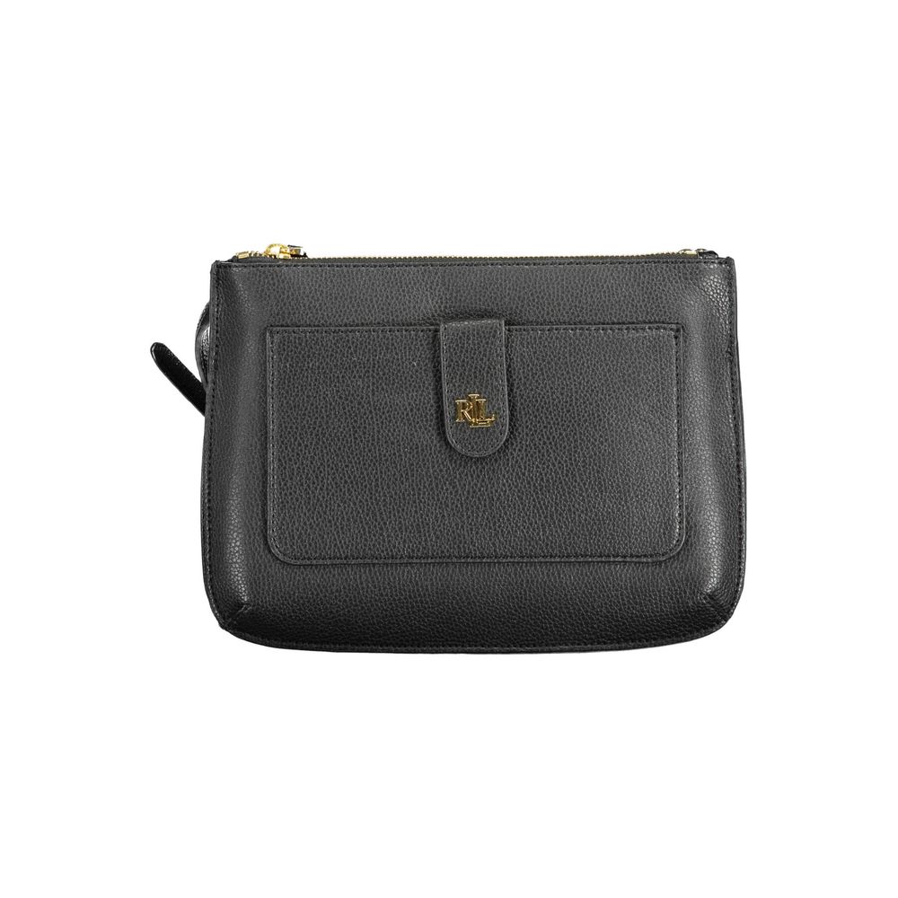 Zwarte leren handtas