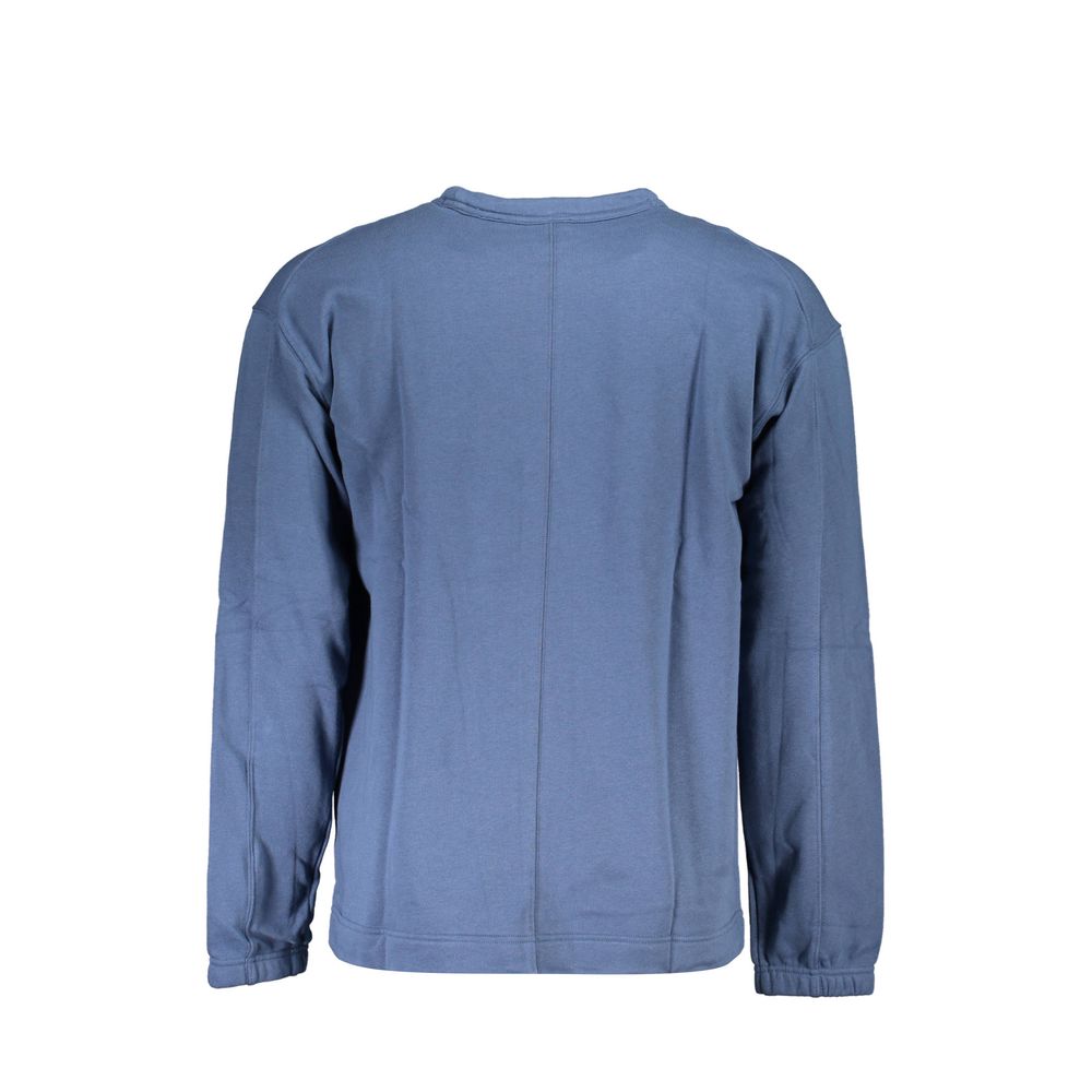 Blauwe katoenen herentrui