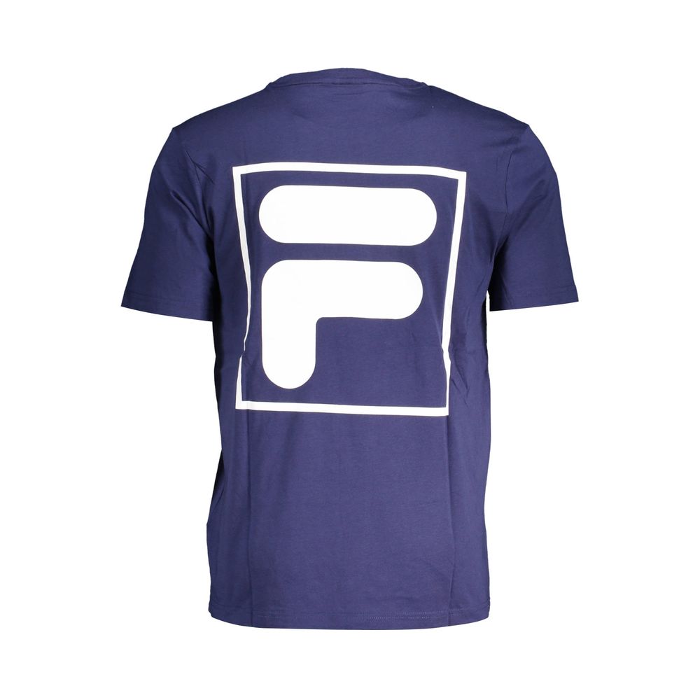 Blauw katoenen T-shirt