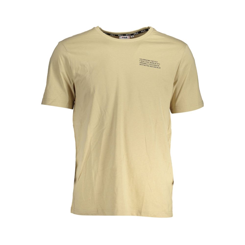Beige katoenen T-shirt