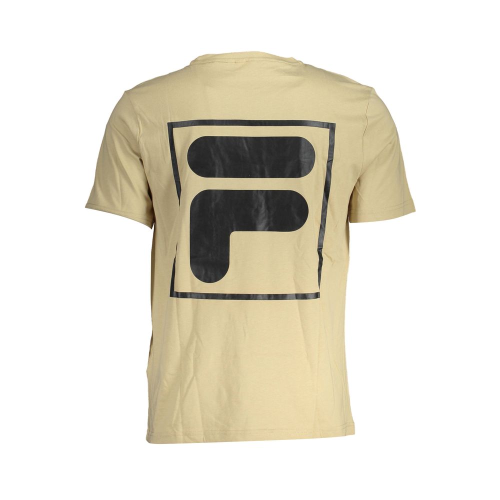 Beige katoenen T-shirt