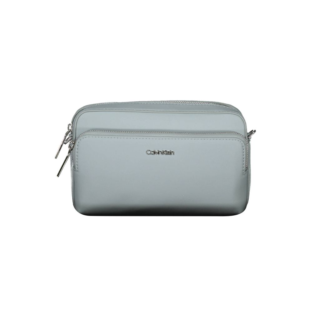 Blauwe polyester handtas