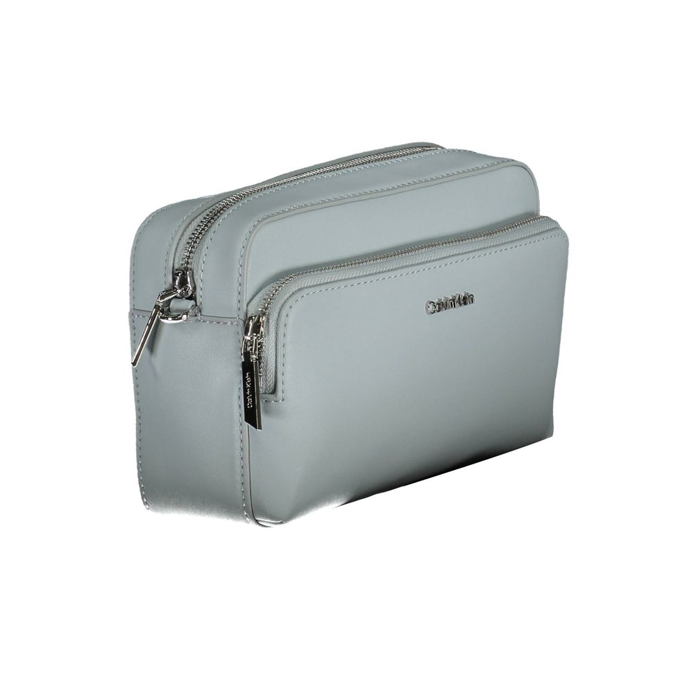Blauwe polyester handtas