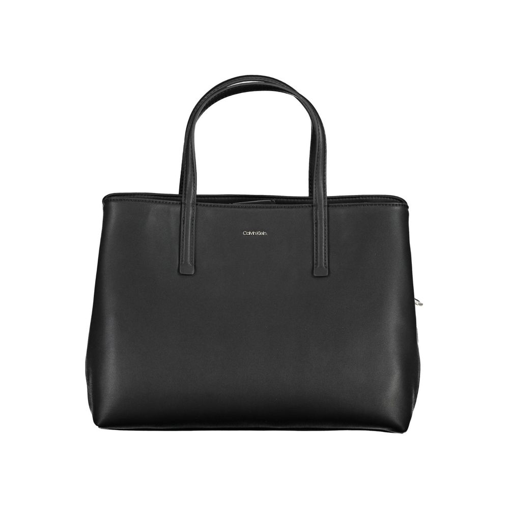Zwarte polyester handtas
